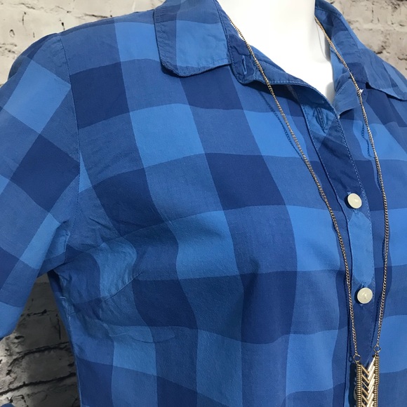 ‼️GAP Large Button Down Shirt‼️Cute Blue! A32 - Picture 5 of 8